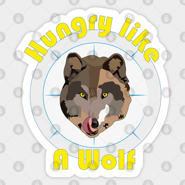 Hungry like a Wolf Sticker by GilbertoMS